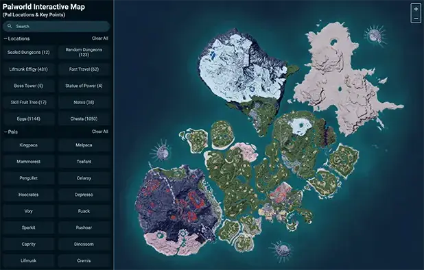 Palworld Interactive Map Marketing Image